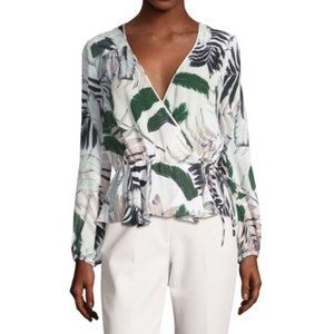 MILLY TROPICAL PRINT SILK TOP (SZ 10)